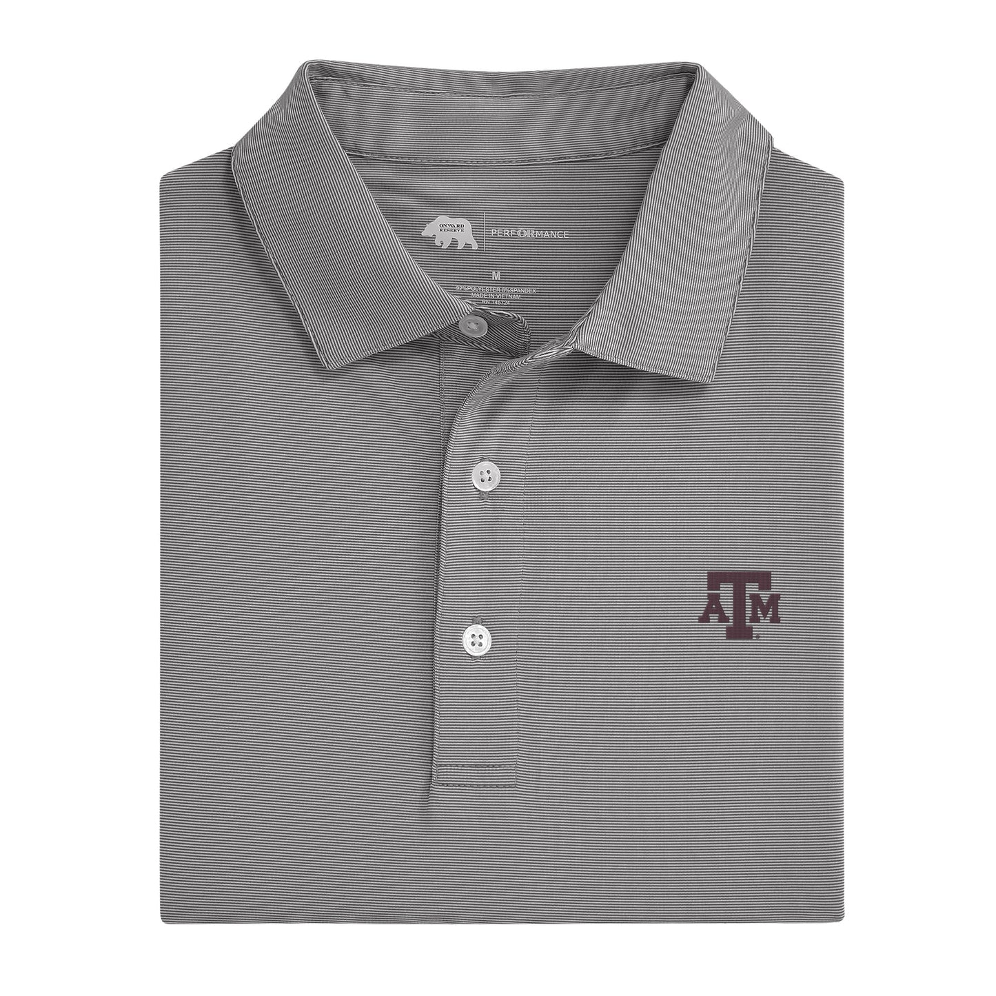 Hairline Stripe Texas A&M Performance Polo