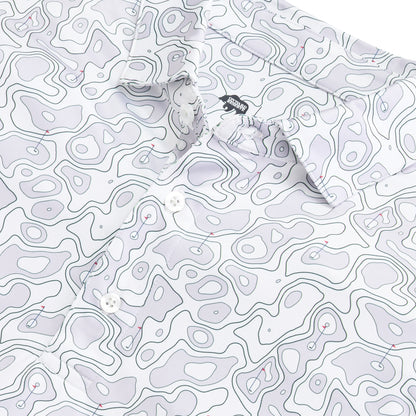 Topographic Golf Printed Performance Polo