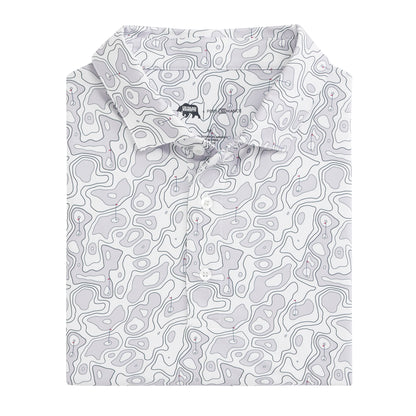 Topographic Golf Printed Performance Polo
