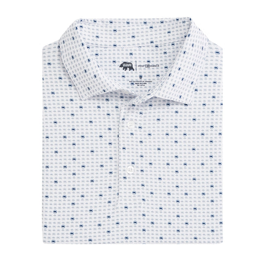 Tour Logo Printed Performance Polo - Dark Denim