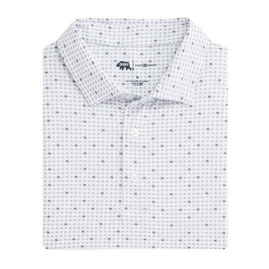 Tour Logo Printed Performance Polo - Gunmetal