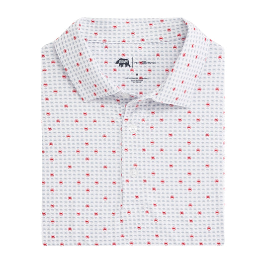 Tour Logo Printed Performance Polo - Red