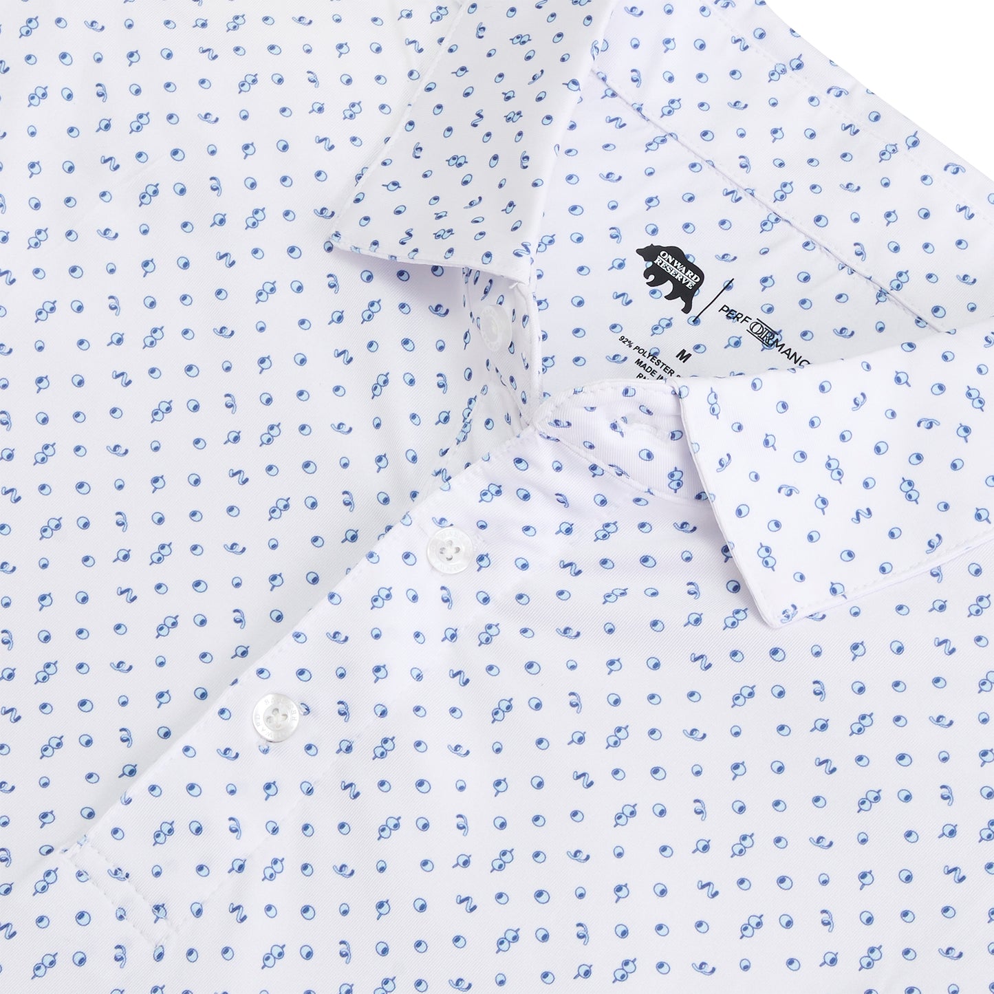 Twist Printed Performance Polo - Dutch Canal