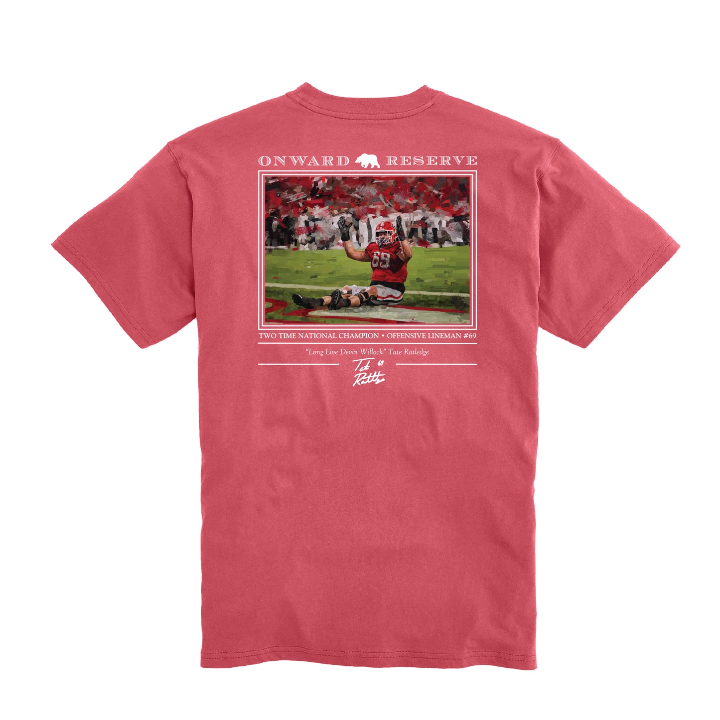 Tate Ratledge Tee - Washed Red