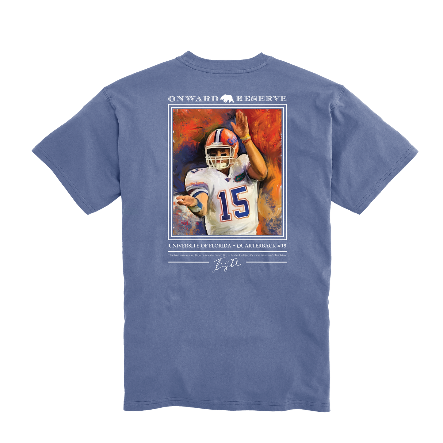 Tim Tebow Tee - Washed Blue