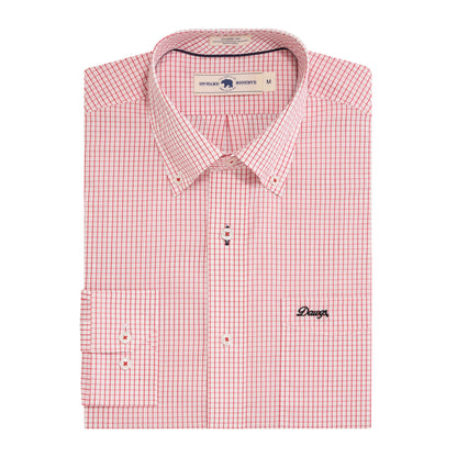 UGA Dawgs Vintage Script Tattersall Classic Fit Quad Woven - Red