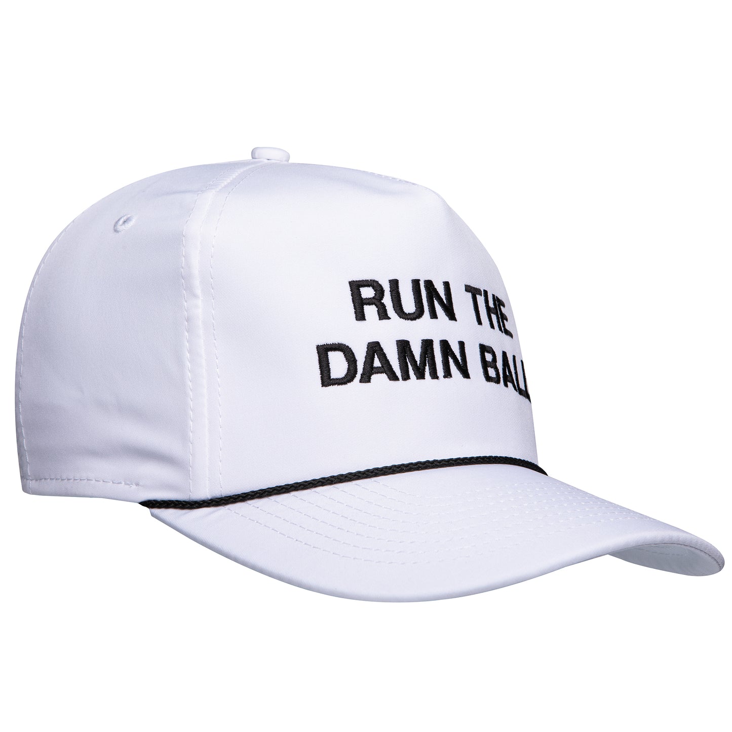 Black/White Run The Damn Ball Rope Hat