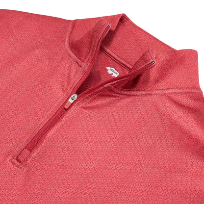 Vintage G Printed Performance 1/4 Zip - Red
