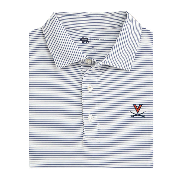 New York Yankees Birdie Stripe Performance Polo True Navy / S