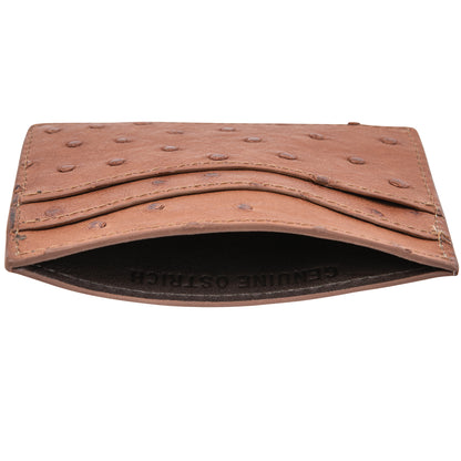 Quilted Ostrich Flat Card Case
