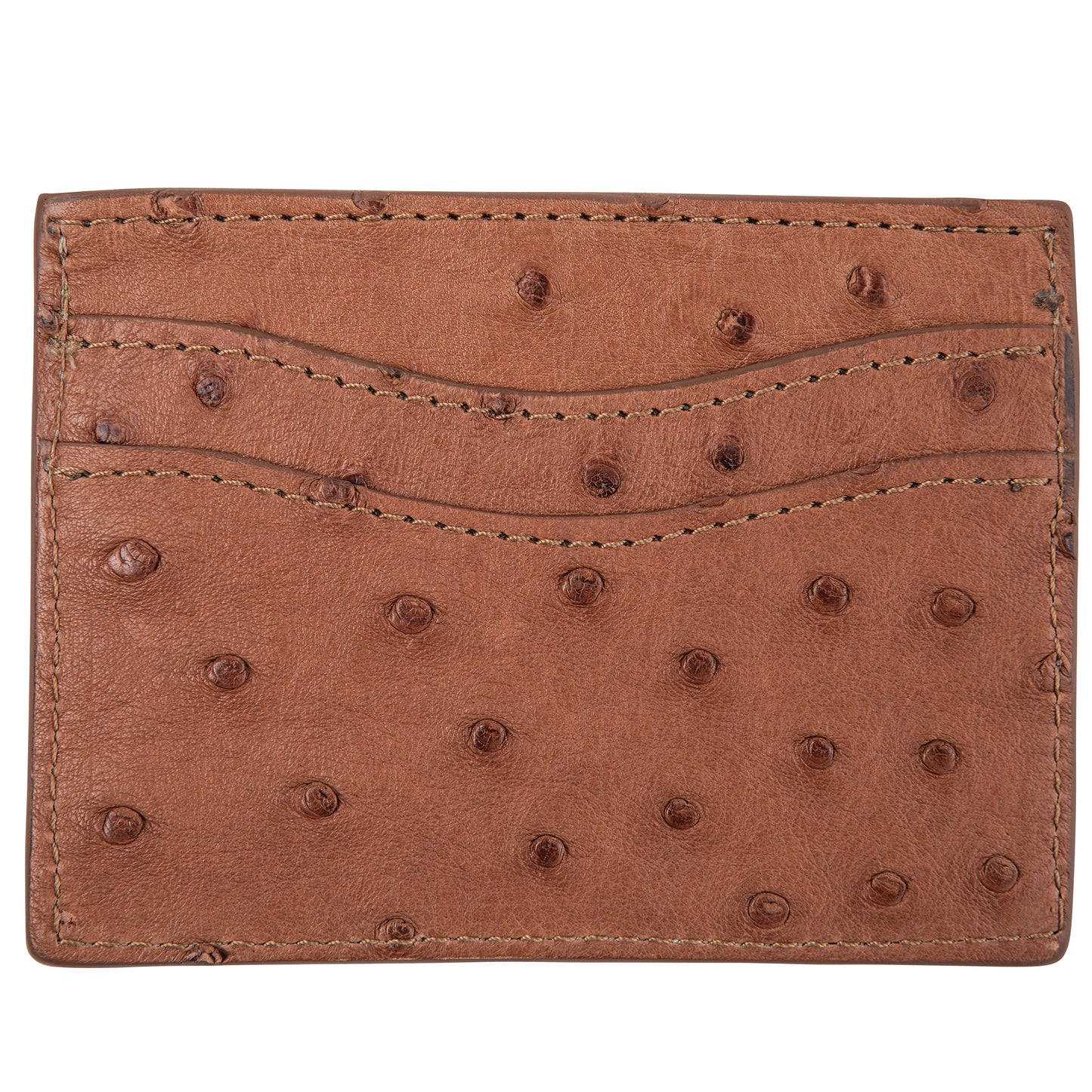 Quilted Ostrich Flat Card Case