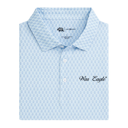 War Eagle Vintage Script Tents Printed Performance Polo - Open Air