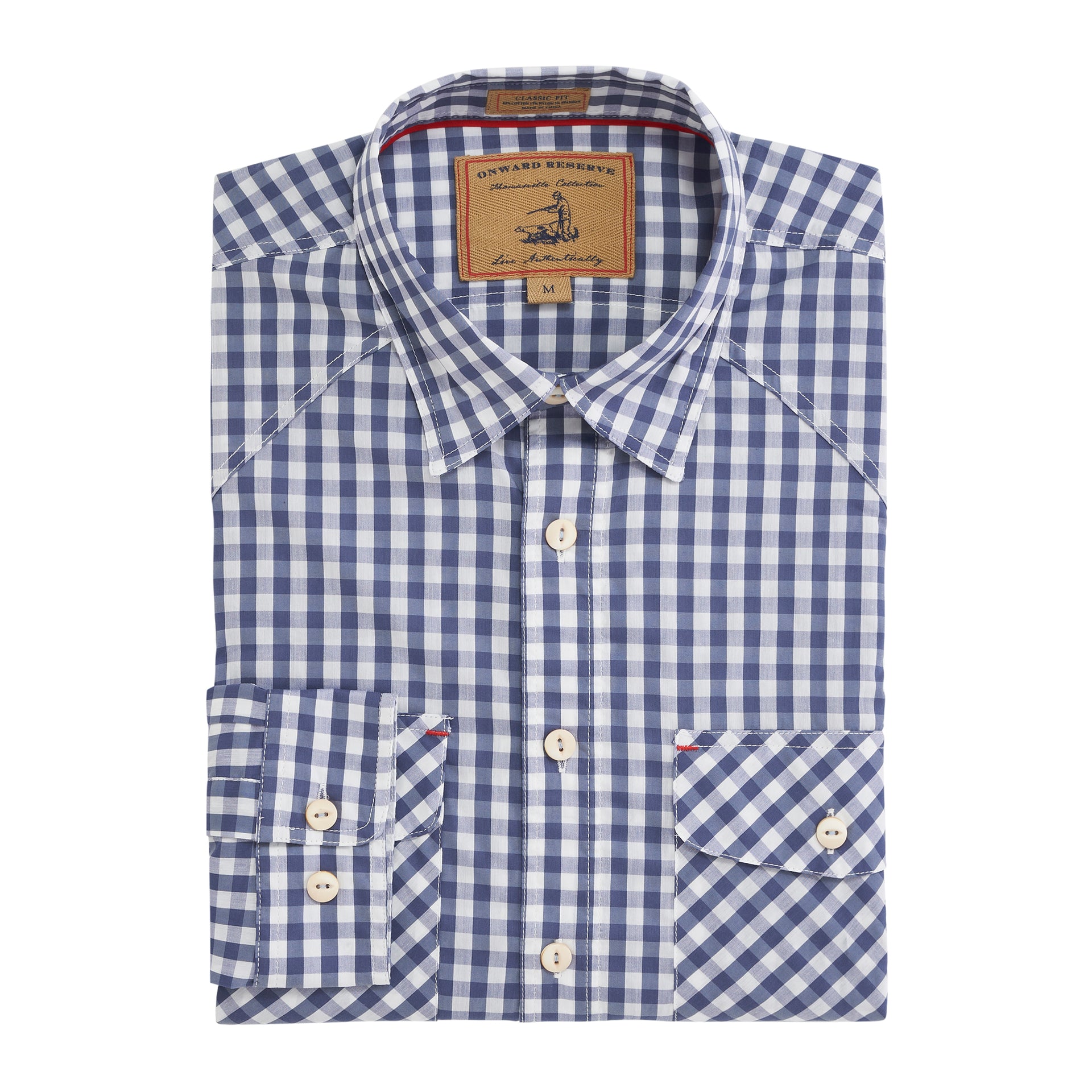 Blue Indigo Gingham Waterfront Performance Fishing Shirt Blue Indigo / M Blue Indigo Gingham Waterfront Performance Fishing Shirt Blue Indigo / M