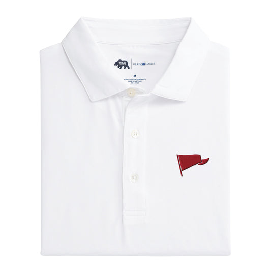Yea! Alabama Pennant Solid Performance Polo - White