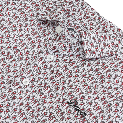 Georgia Hairy Dog Youth Printed Performance Polo - White