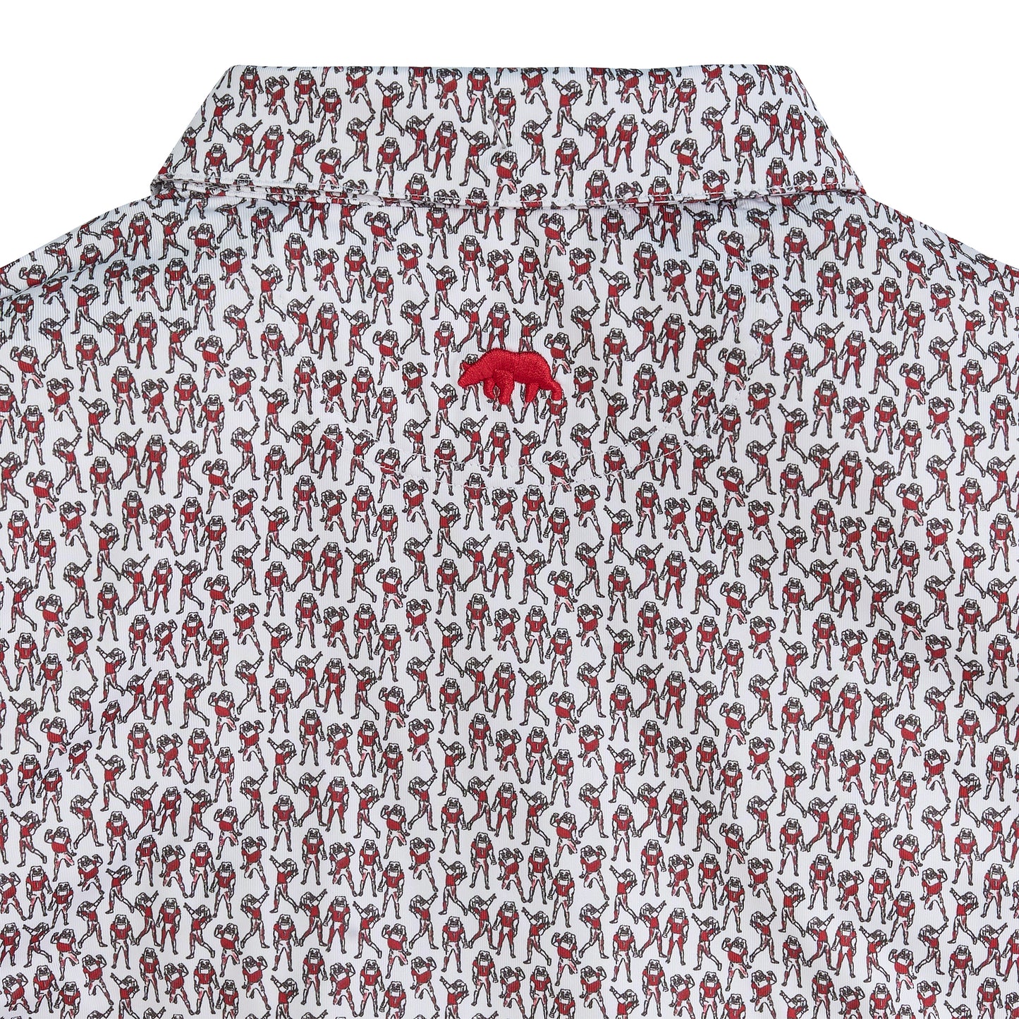 Georgia Hairy Dog Youth Printed Performance Polo - White