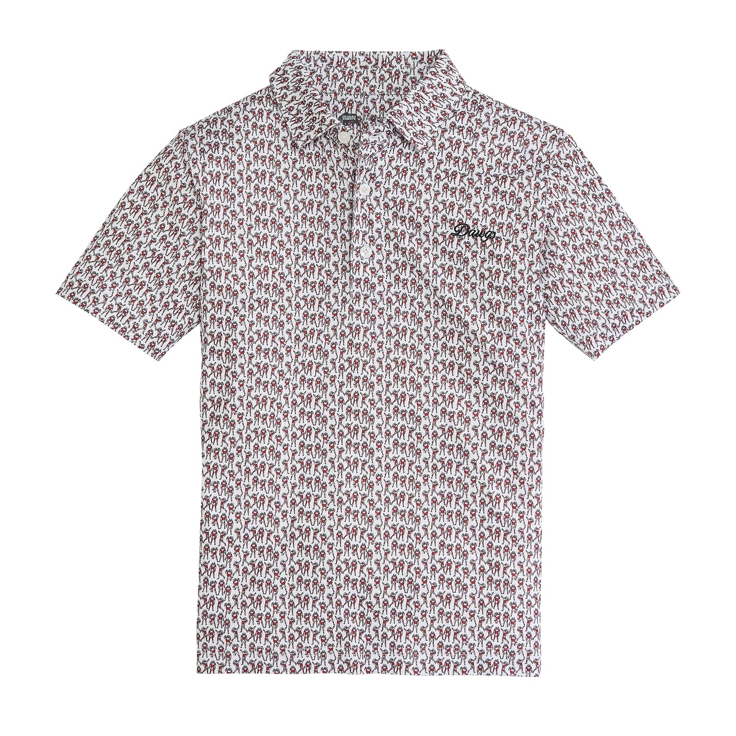 Georgia Hairy Dog Youth Printed Performance Polo - White