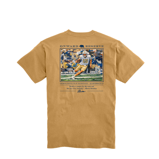 Georgia Tech Youth Alberto Mendoza Tee - Washed Gold
