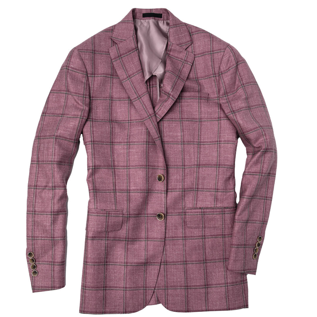Fratelli Berry Windowpane Sport Coat