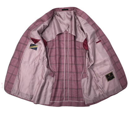 Fratelli Berry Windowpane Sport Coat