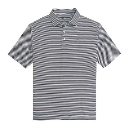 Echo Stripe Performance Polo - Black