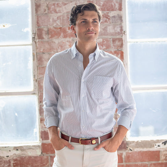 Tattersall Classic Fit Quad Woven - Naval Academy