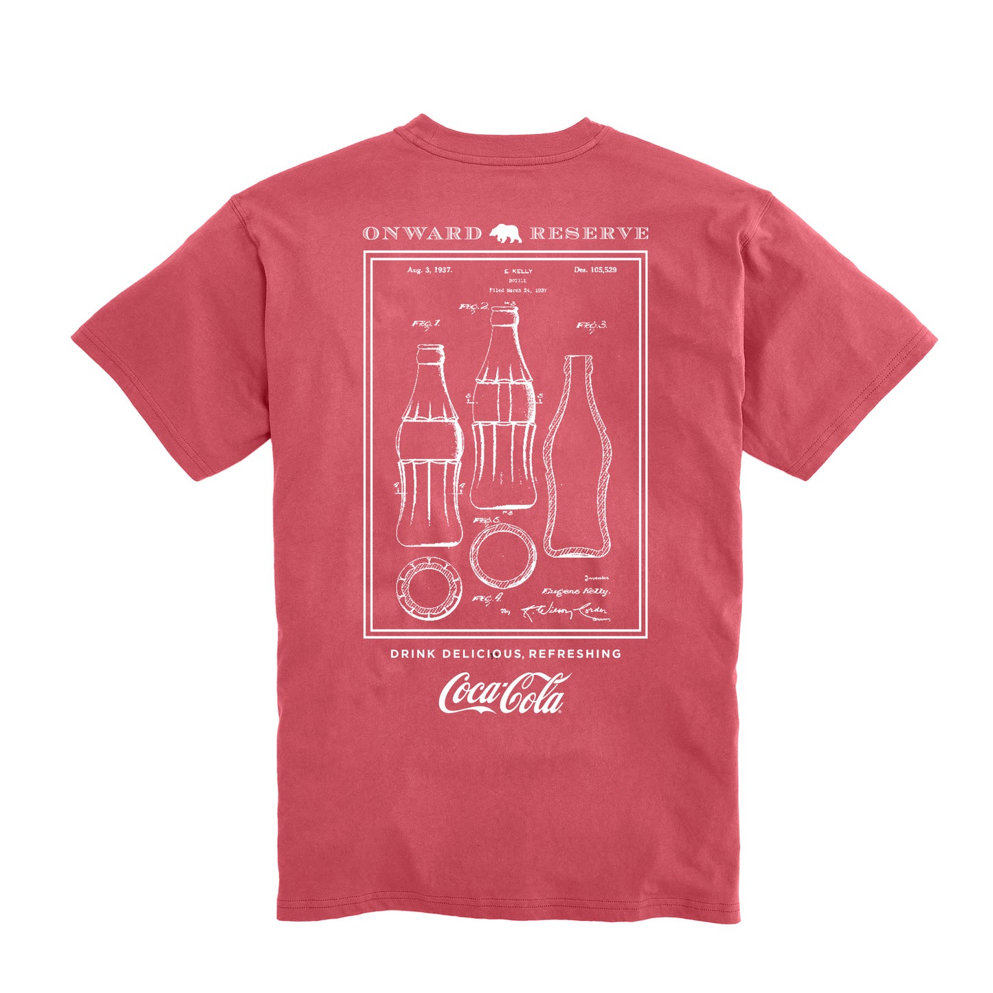 Coke Patent Tee - Washed Red
