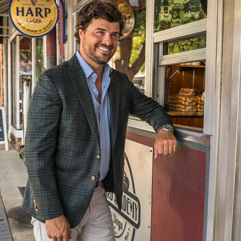 Loro Piana Deep Grass Plaid Sport Coat