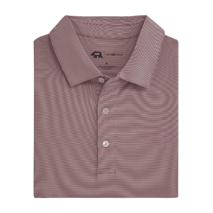 Hairline Stripe Performance Polo - Maroon