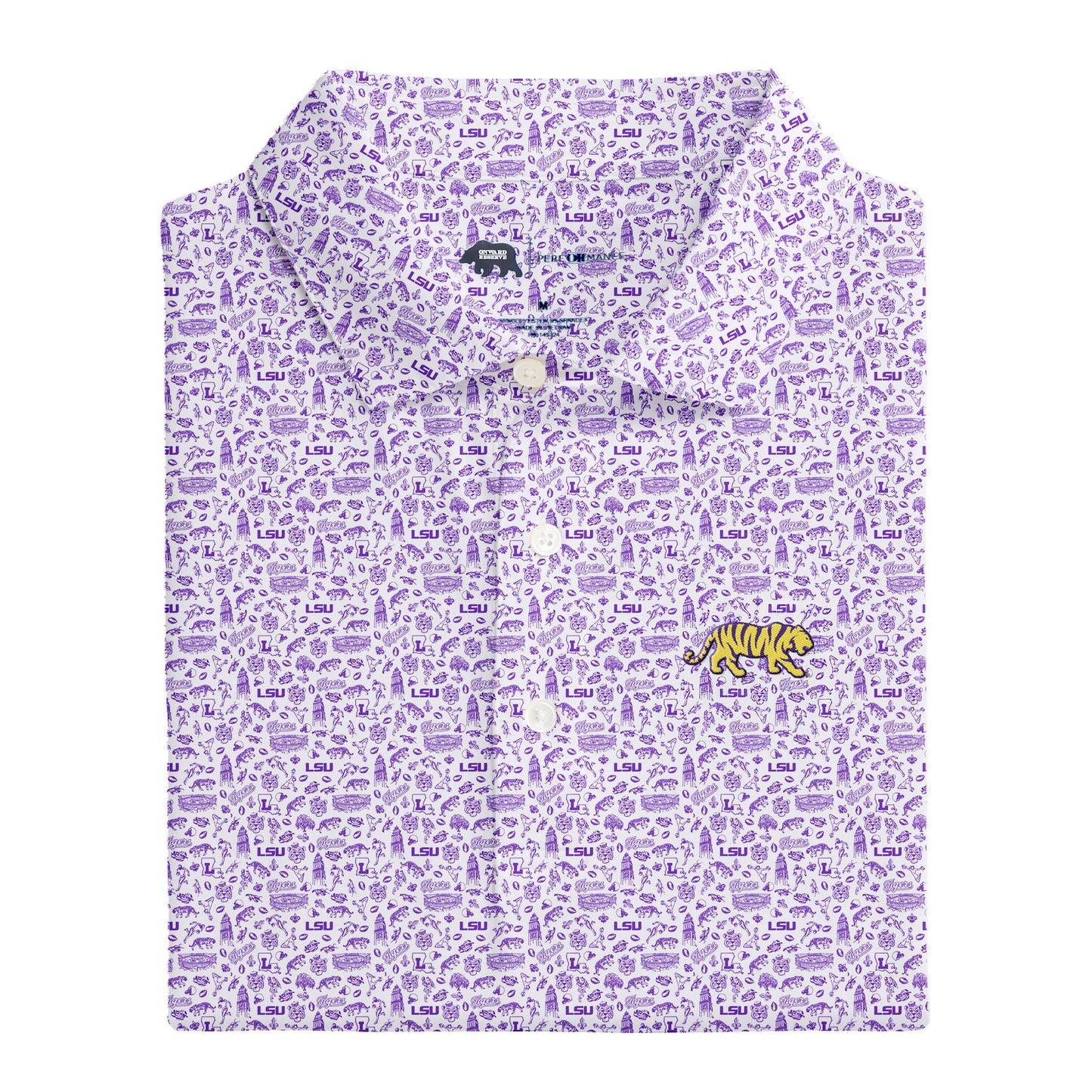 LSU Icons Printed Performance Polo