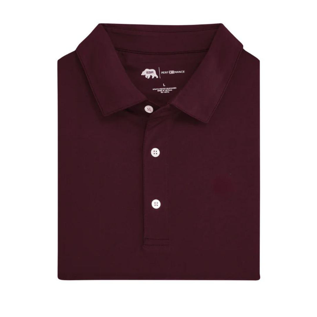 Solid Performance Polo - Maroon