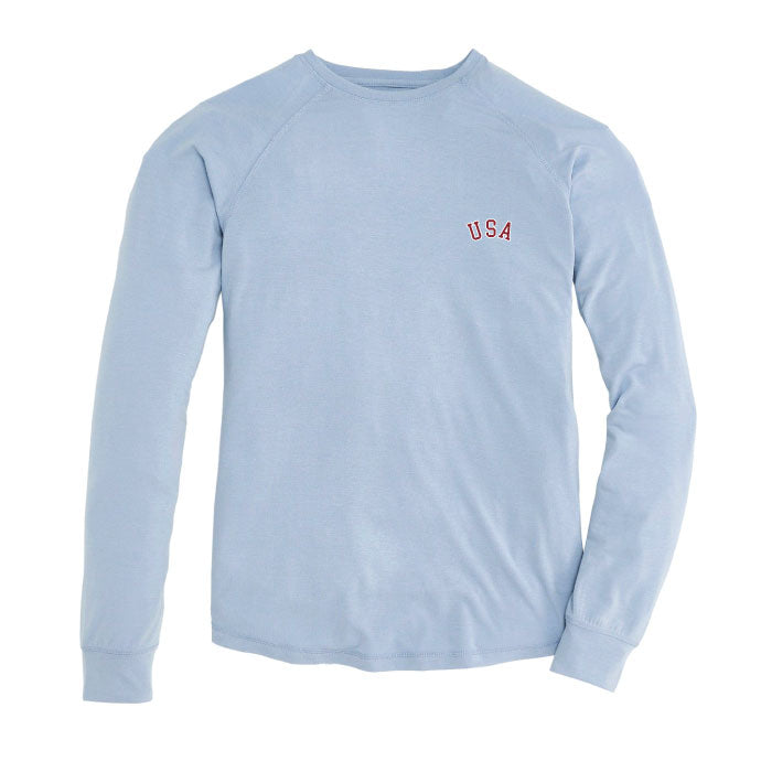 USA Performance Crewneck - Dusty Blue