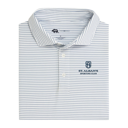 St. Albans Scout Stripe Performance Polo - True Navy