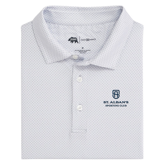 St. Albans Scope Printed Performance Polo - Mirage Grey