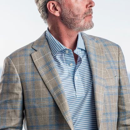 Fratelli Pelican Plaid Sport Coat - Pelican