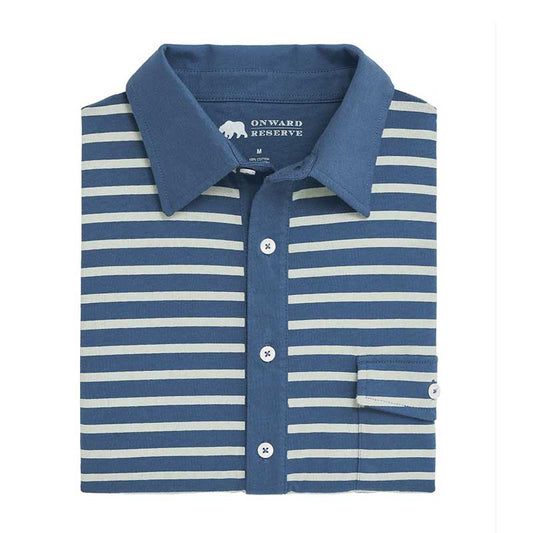 Racquet Club Old School Polo - Blue Indigo