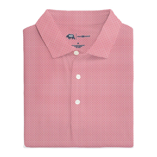 Range Printed Performance Polo - Red
