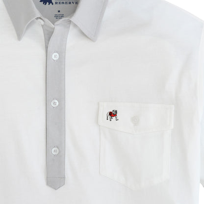 UGA Standing Bulldog Old School Rivalry Polo - Harbor Mist