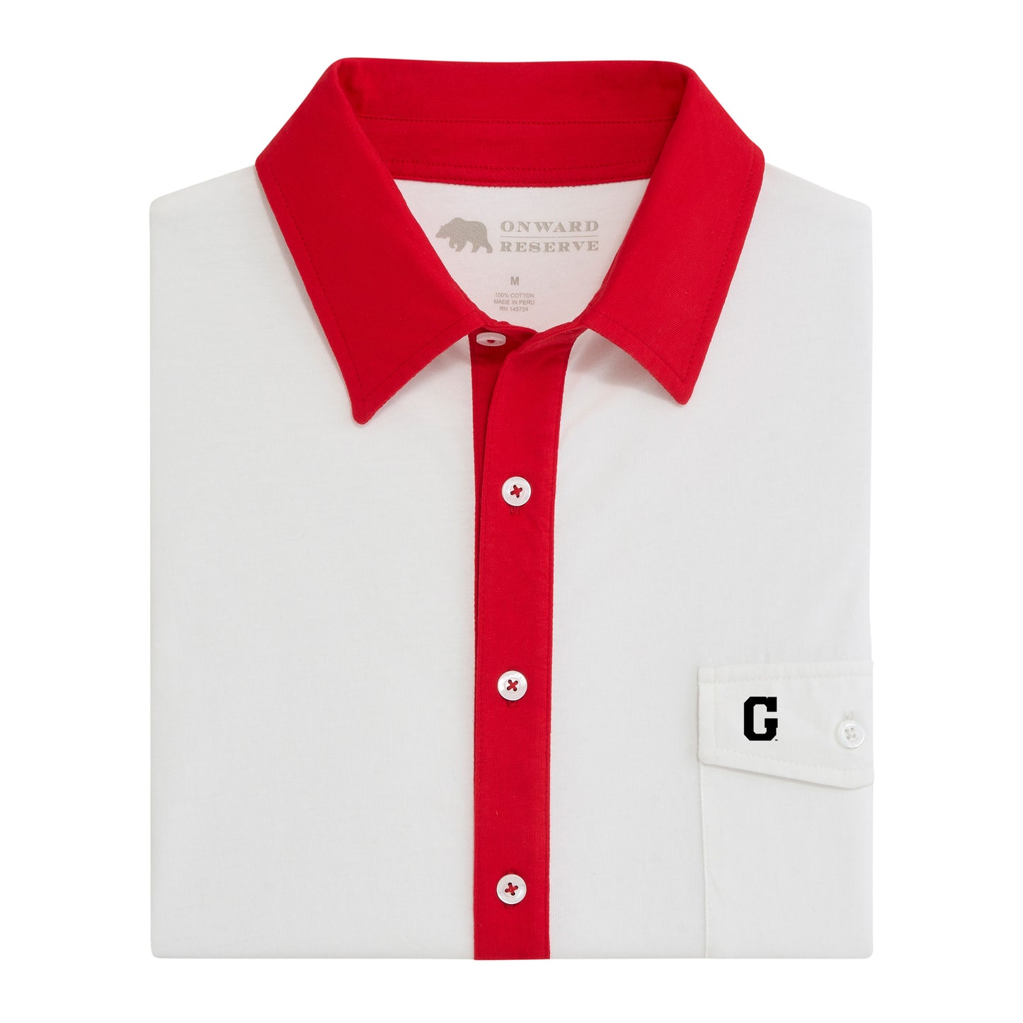 UGA Retro G Old School Rivalry Polo - Red