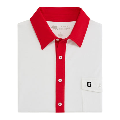 UGA Retro G Old School Rivalry Polo - Red