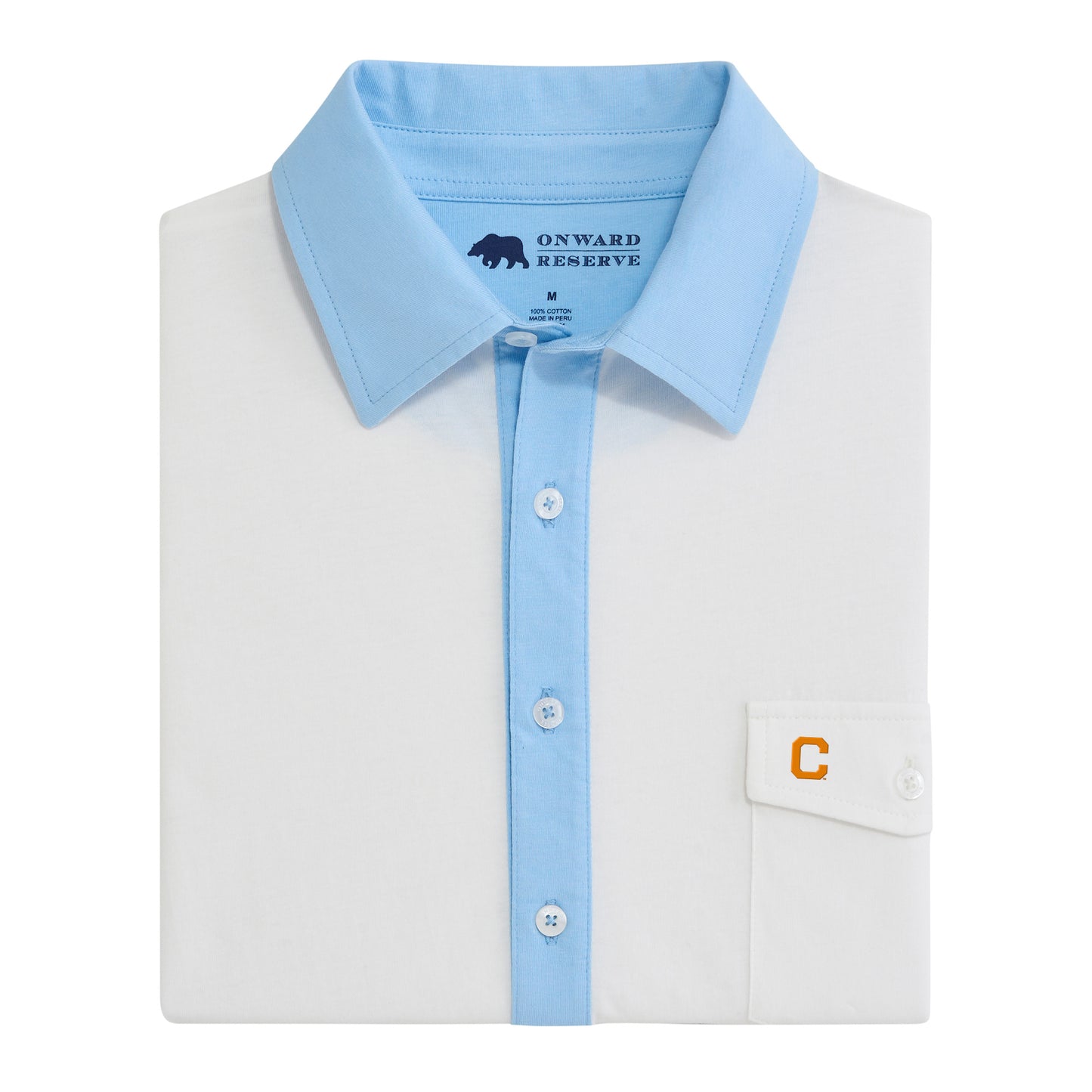 Clemson Vintage Block C Old School Rivalry Polo - Sky