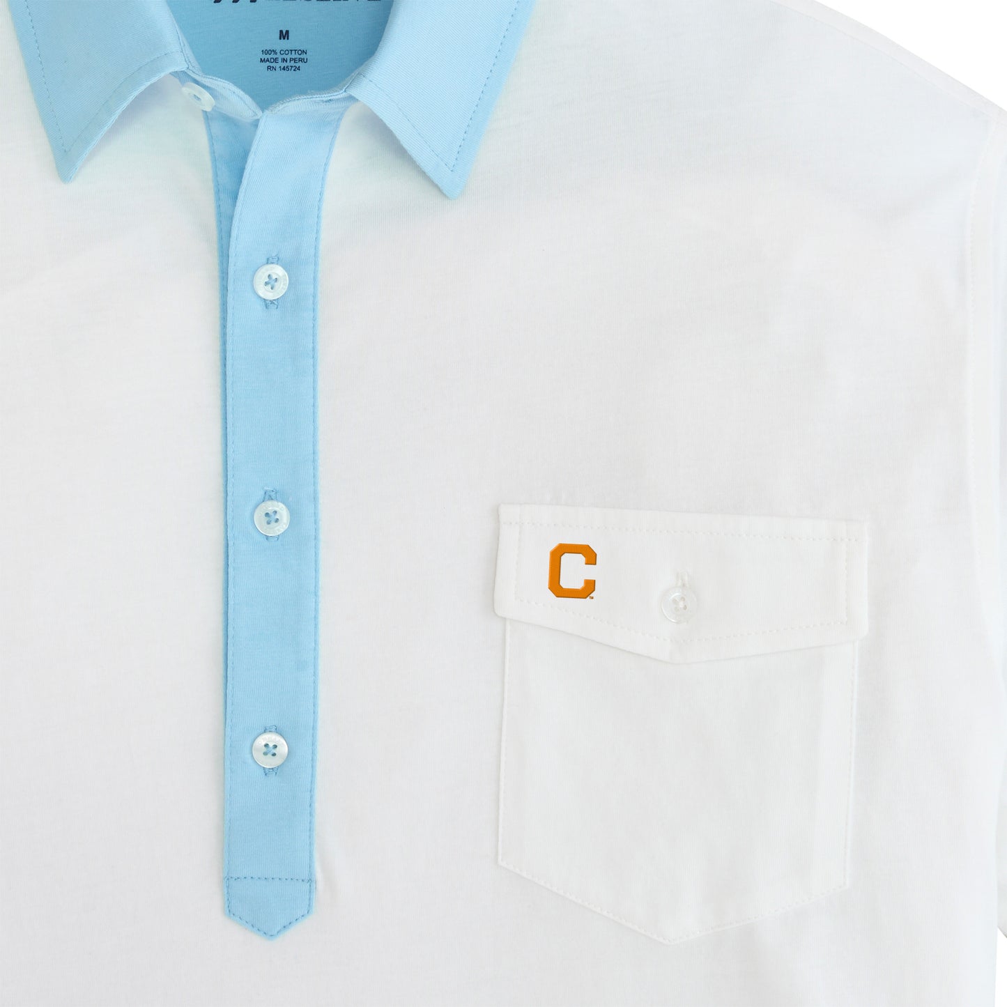 Clemson Vintage Block C Old School Rivalry Polo - Sky