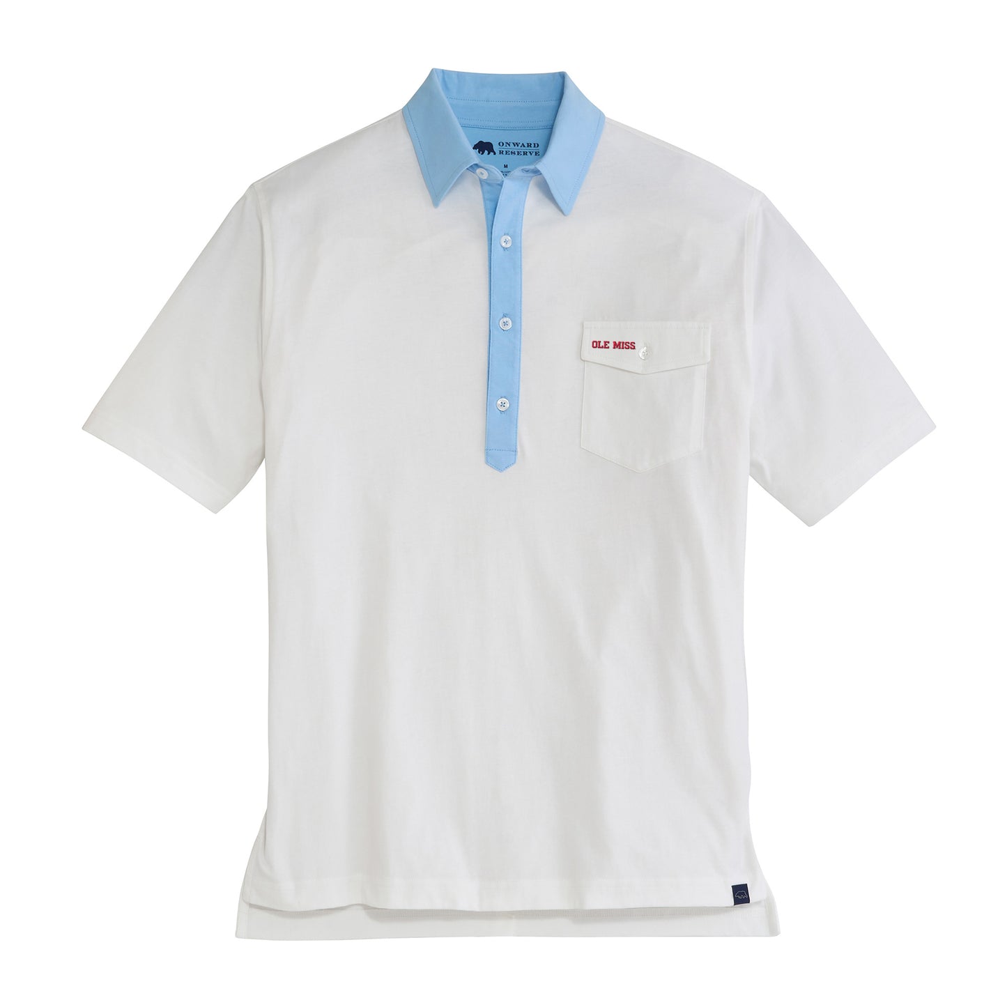 Ole Miss Block Ole Miss Old School Rivalry Polo - Sky