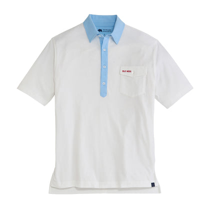 Ole Miss Block Ole Miss Old School Rivalry Polo - Sky