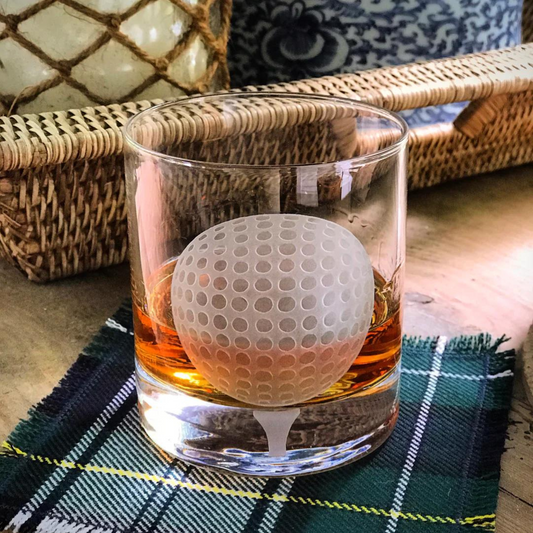Golf Ball Double Old Fashioned Glasses
