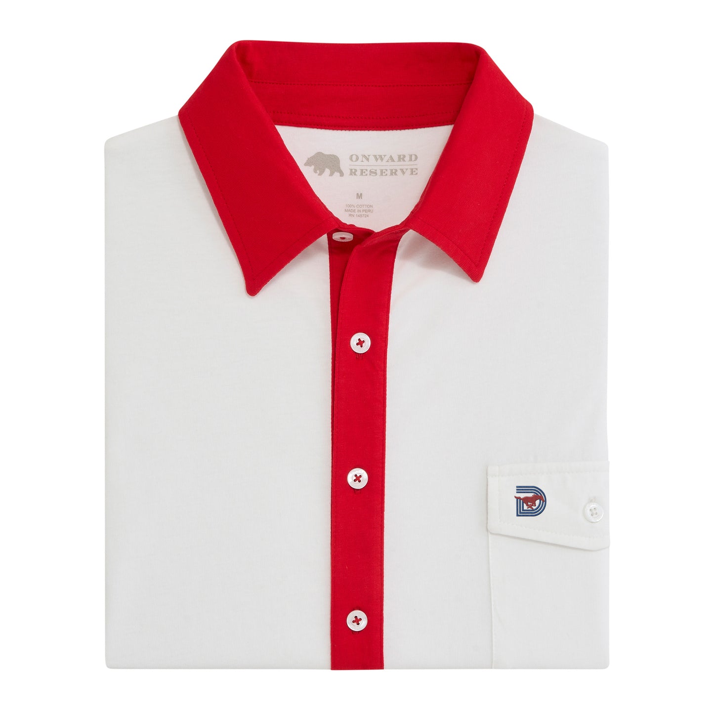 SMU Triple D Old School Rivalry Polo - Red