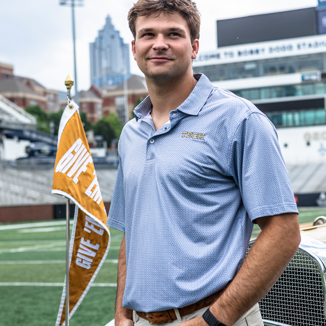 Georgia Tech Honeycomb Printed Performance Polo