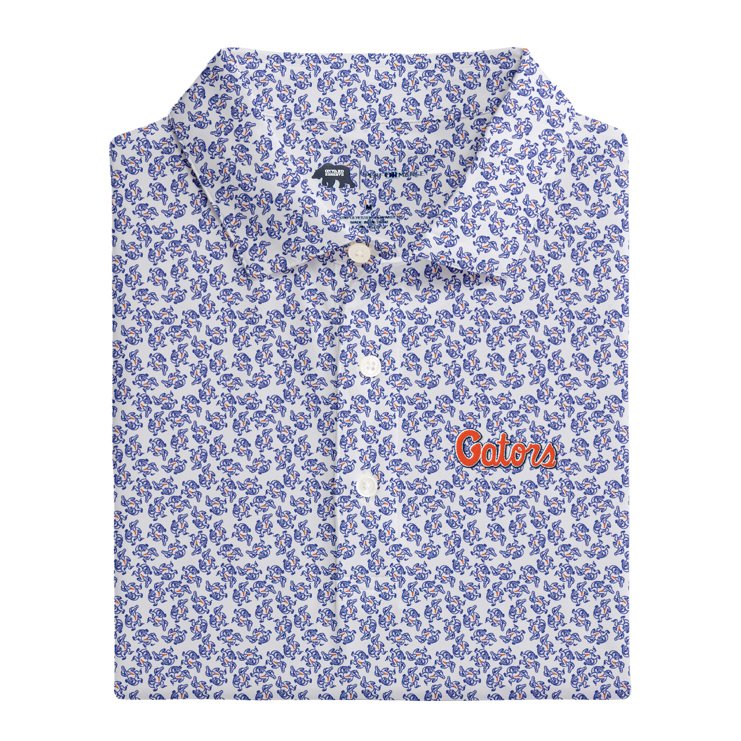 Florida Tossed Gator Printed Performance Polo