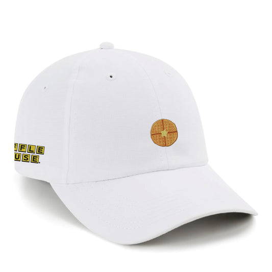 Waffle Icon Cotton Hat - White