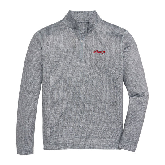 UGA Dawgs Script Vintage G Printed Performance Pullover - Mirage Grey